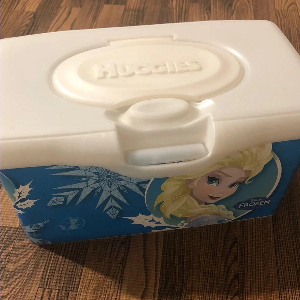Huggies Baby Wipes EMPTY Container - Disney - Frozen Elsa Anna DISCONTINUED
